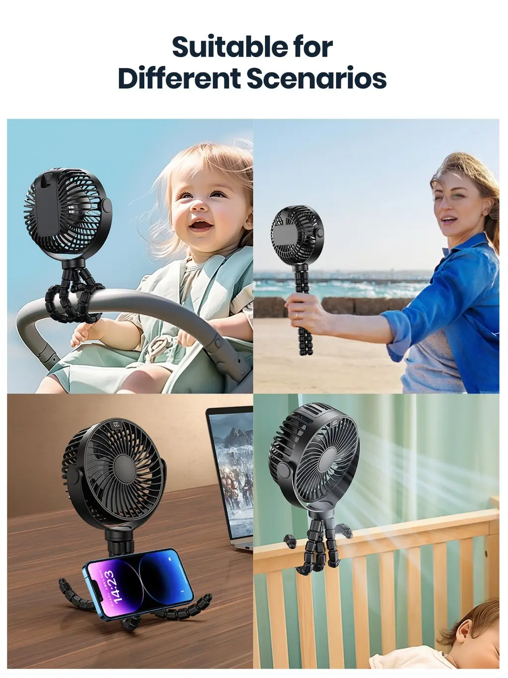 K60A Stroller Fan (5000mAh), view 9