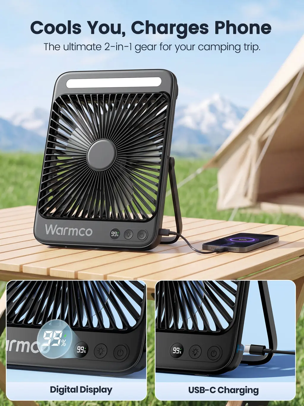 D4 Camping Desk Fan (20000mAh), view 4