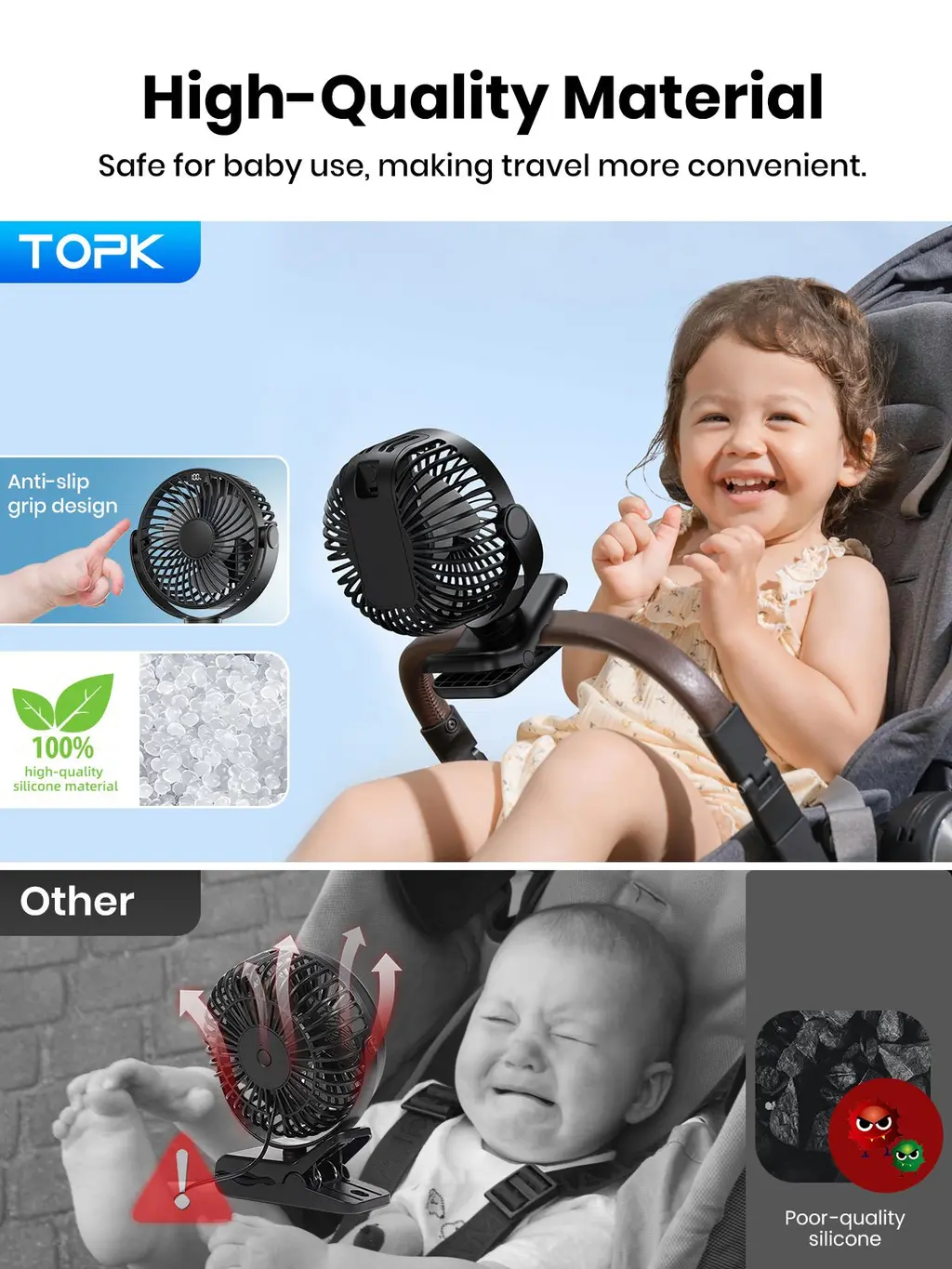 K60B Desk Clip Fan (5000mAh), view 6