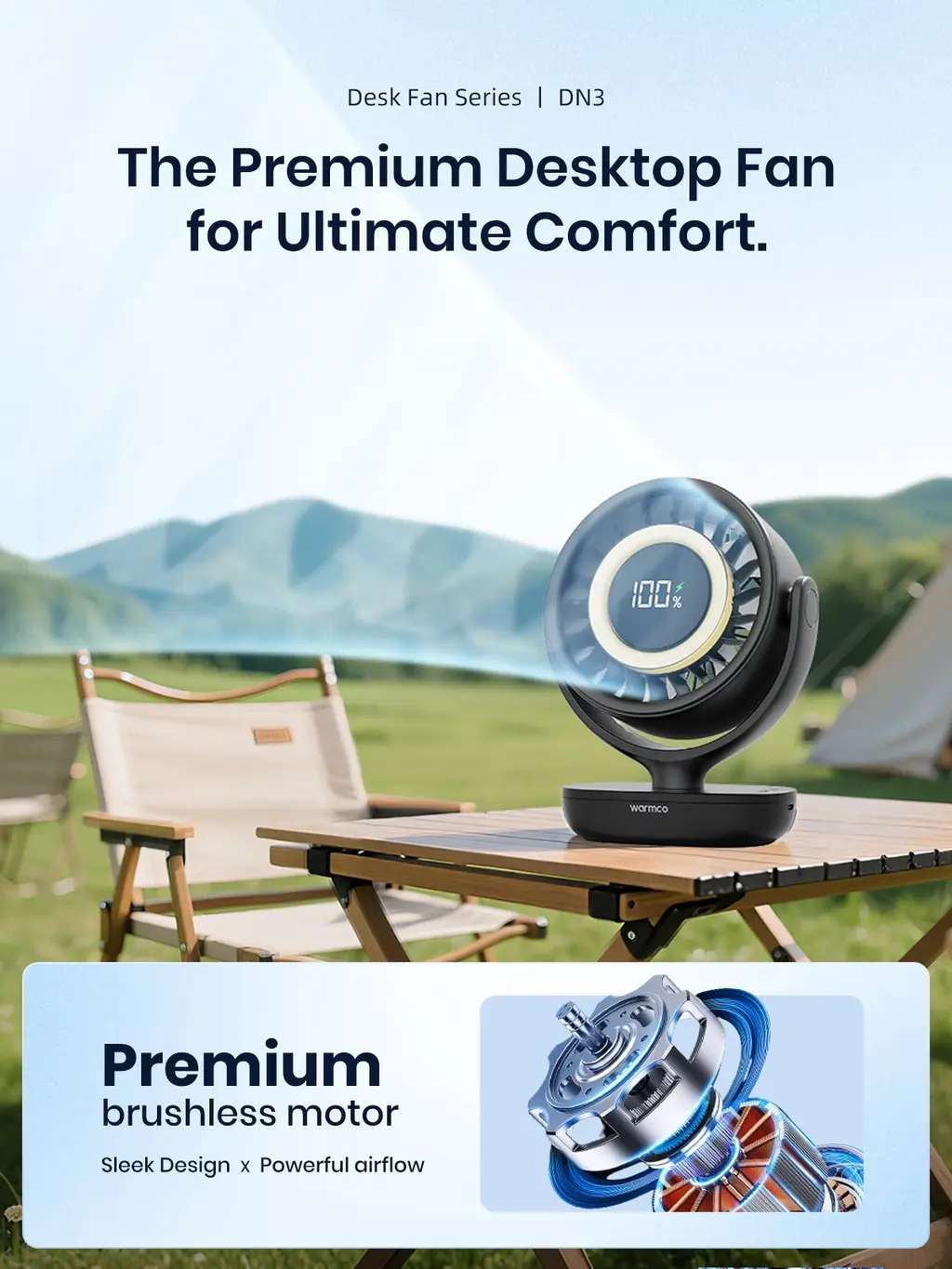 DN3 Quiet Desk Fan (10000mAh), view 2