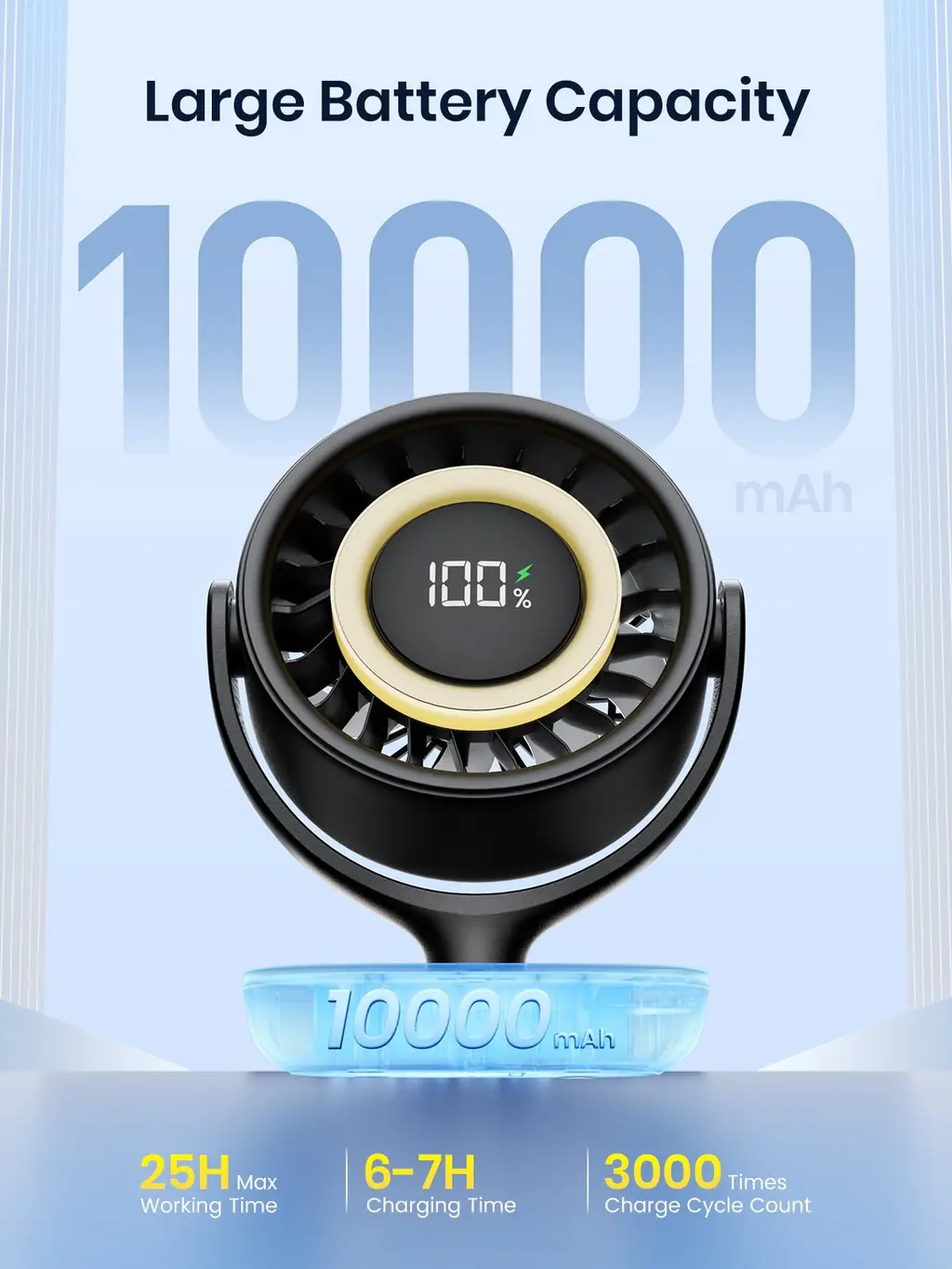 DN3 Quiet Desk Fan (10000mAh), view 3