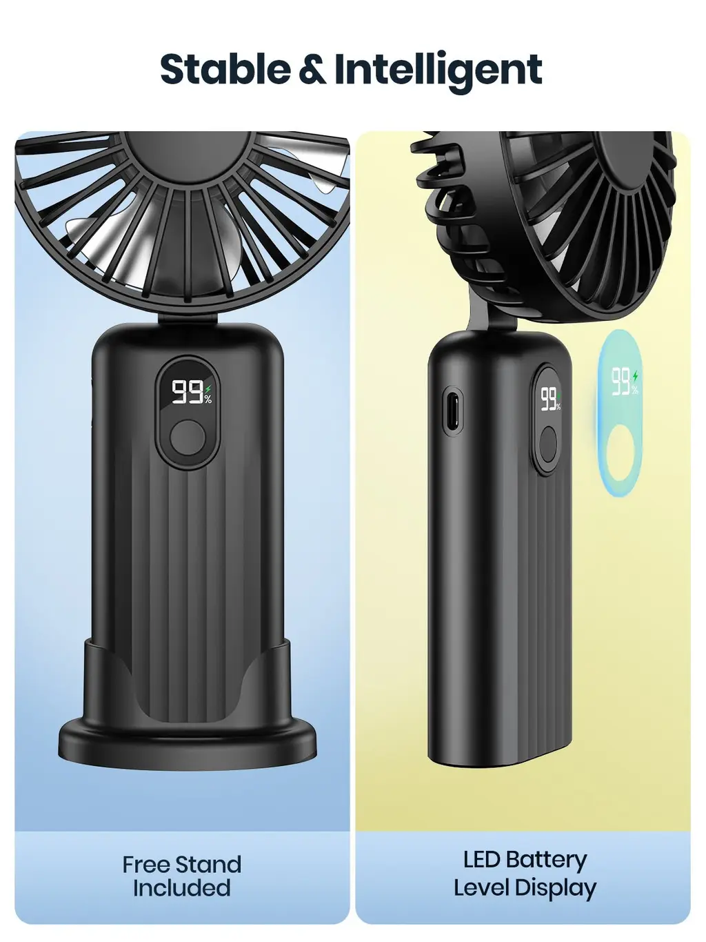 K36 3-in-1 Handheld Fan (5000mAh), view 3