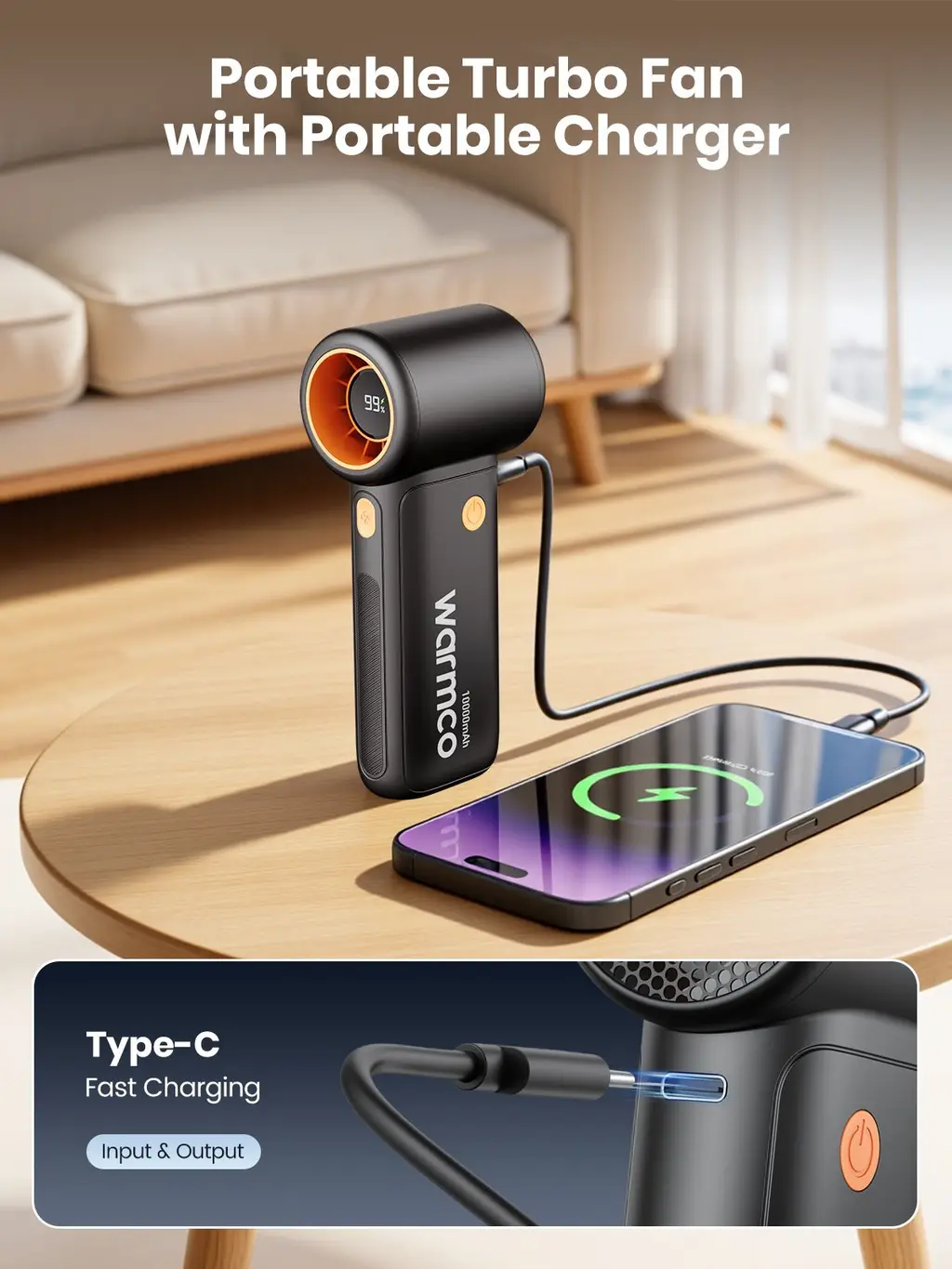 H3 Handheld Fan (10000mAh), view 4