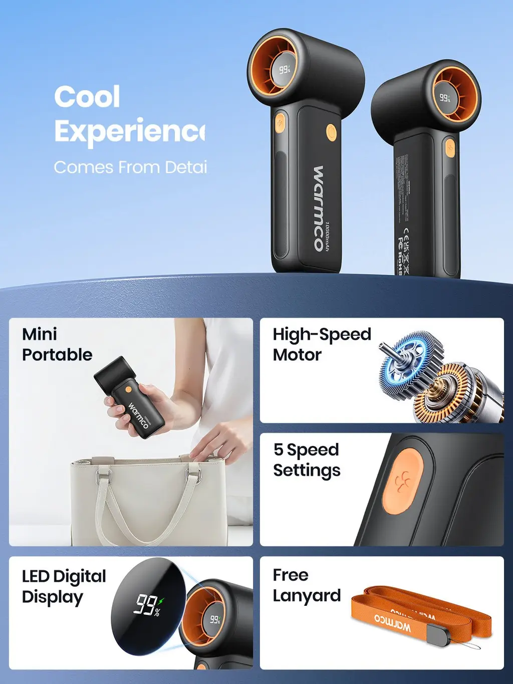 H3 Handheld Fan (10000mAh), view 5