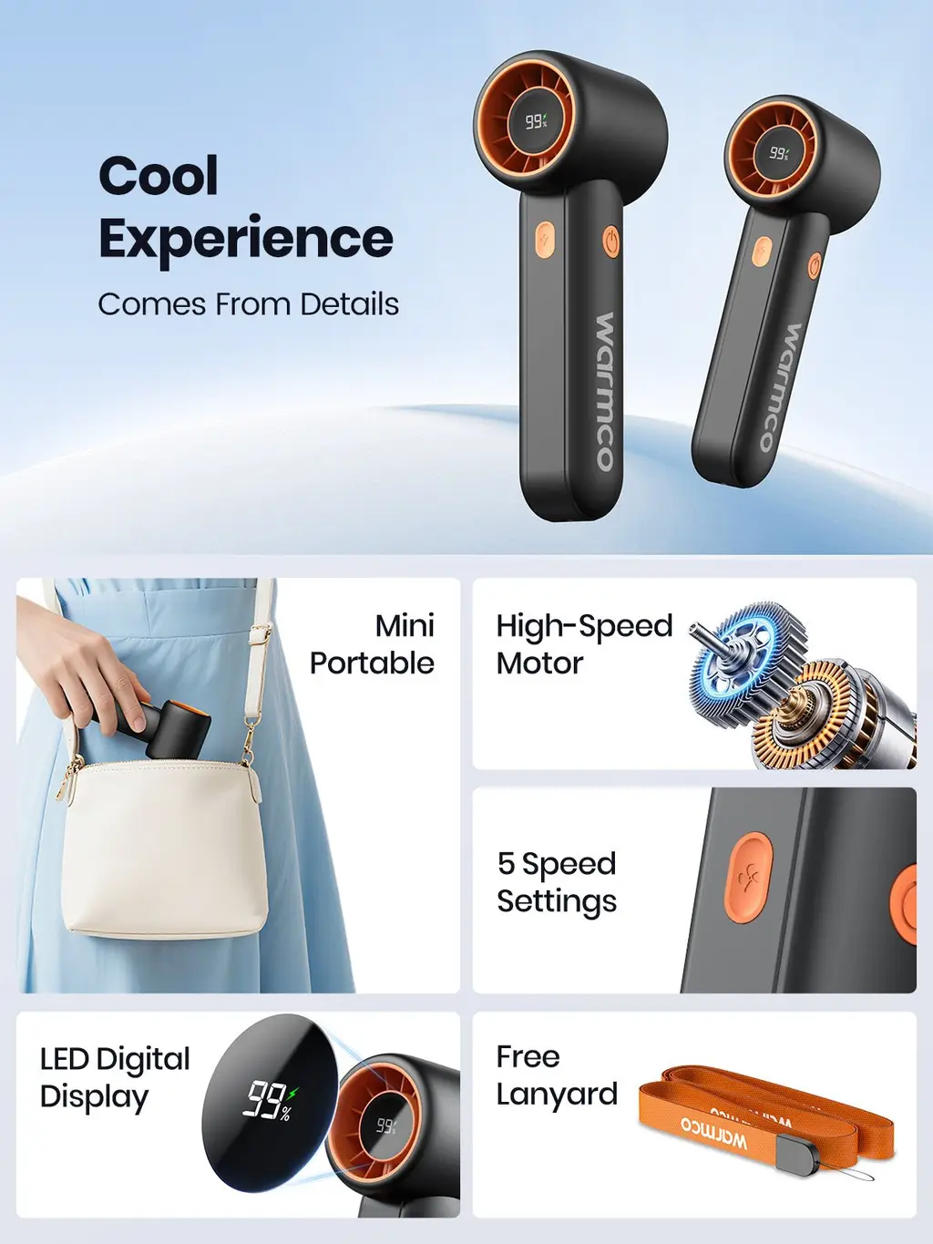 H5 Handheld Fan (5000mAh), view 4