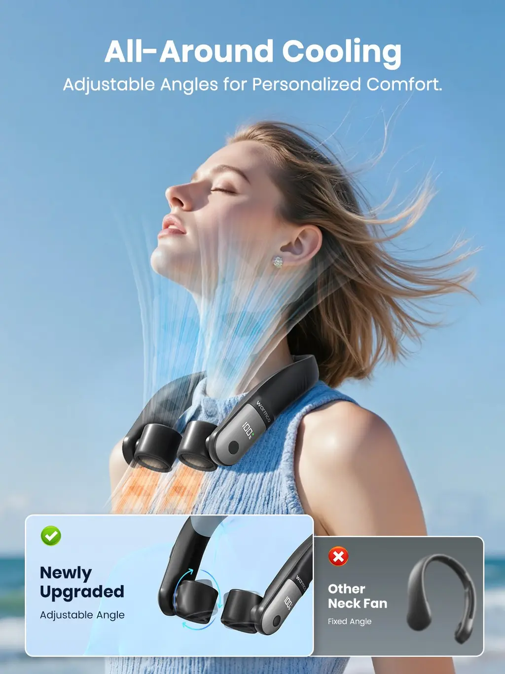 N5 Portable Neck Fan (10000mAh), view 4