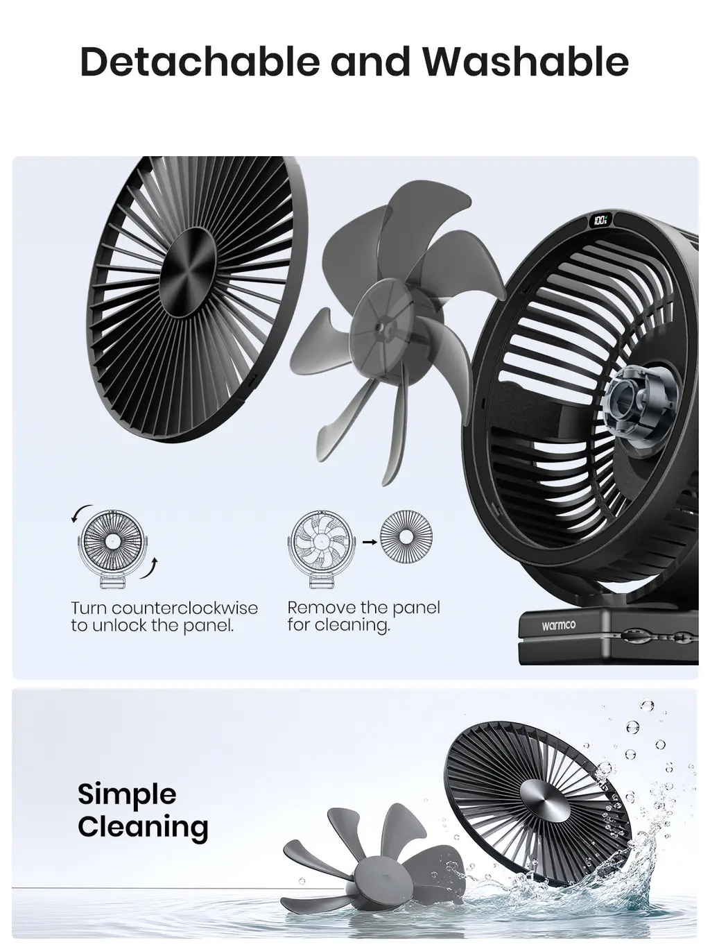 DJ10 3-in-1 Clip Camping Fan (10000mAh), view 5