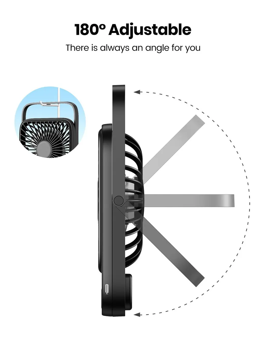 D2 Portable Desk Fan (5000mAh), view 4