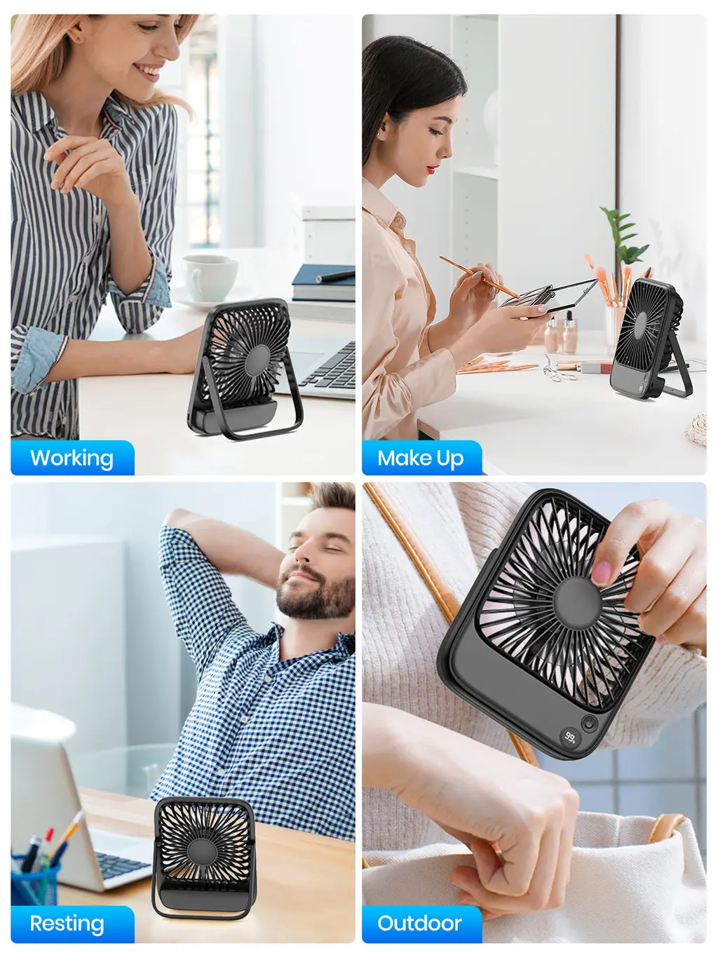 D2 Portable Desk Fan (5000mAh), view 6