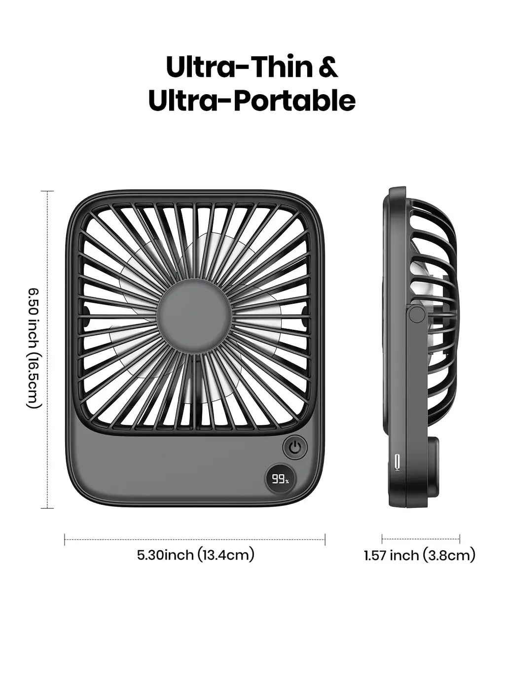 D2 Portable Desk Fan (5000mAh), view 7