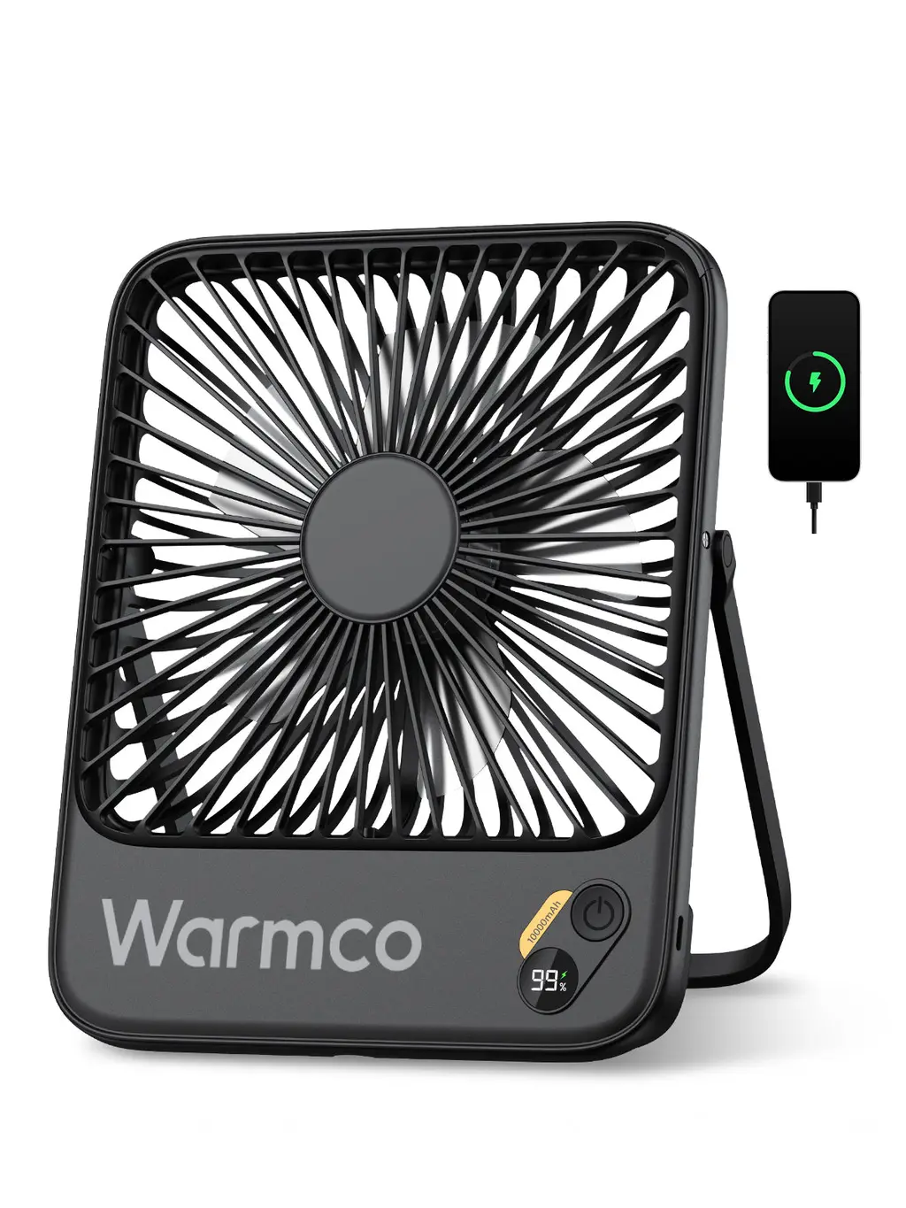 D3 Portable Desk Fan (10000mAh) — product image