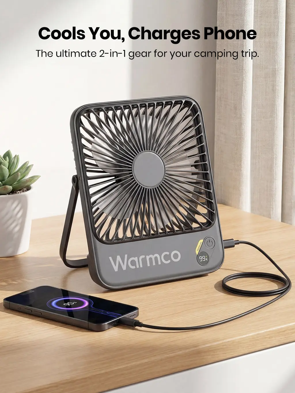 D3 Portable Desk Fan (10000mAh), view 4