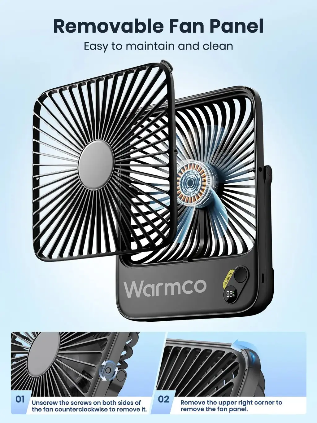 D3 Portable Desk Fan (10000mAh), view 6