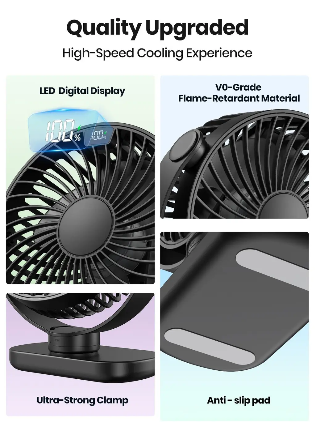 K60C Portable Desk Fan (5000mAh), view 2