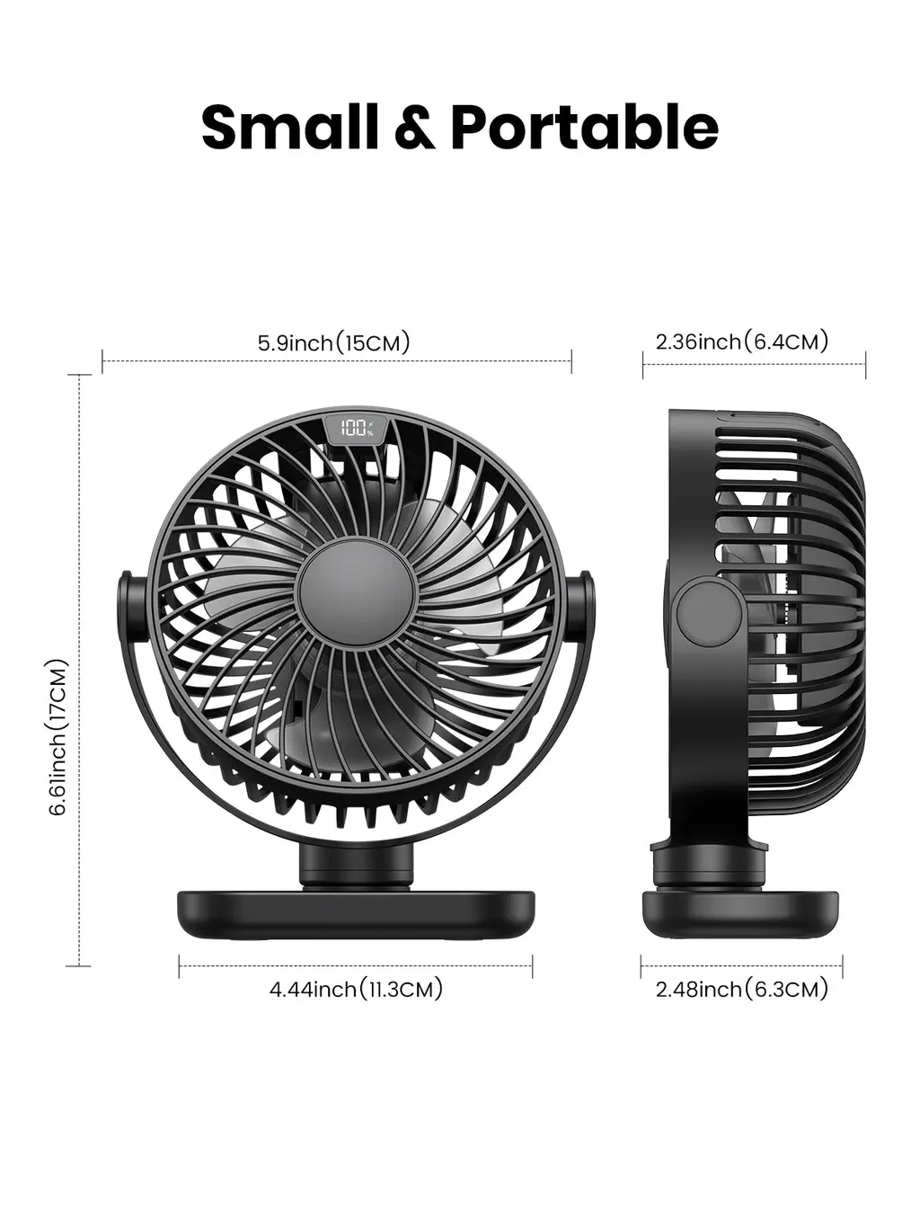 K60C Portable Desk Fan (5000mAh), view 9