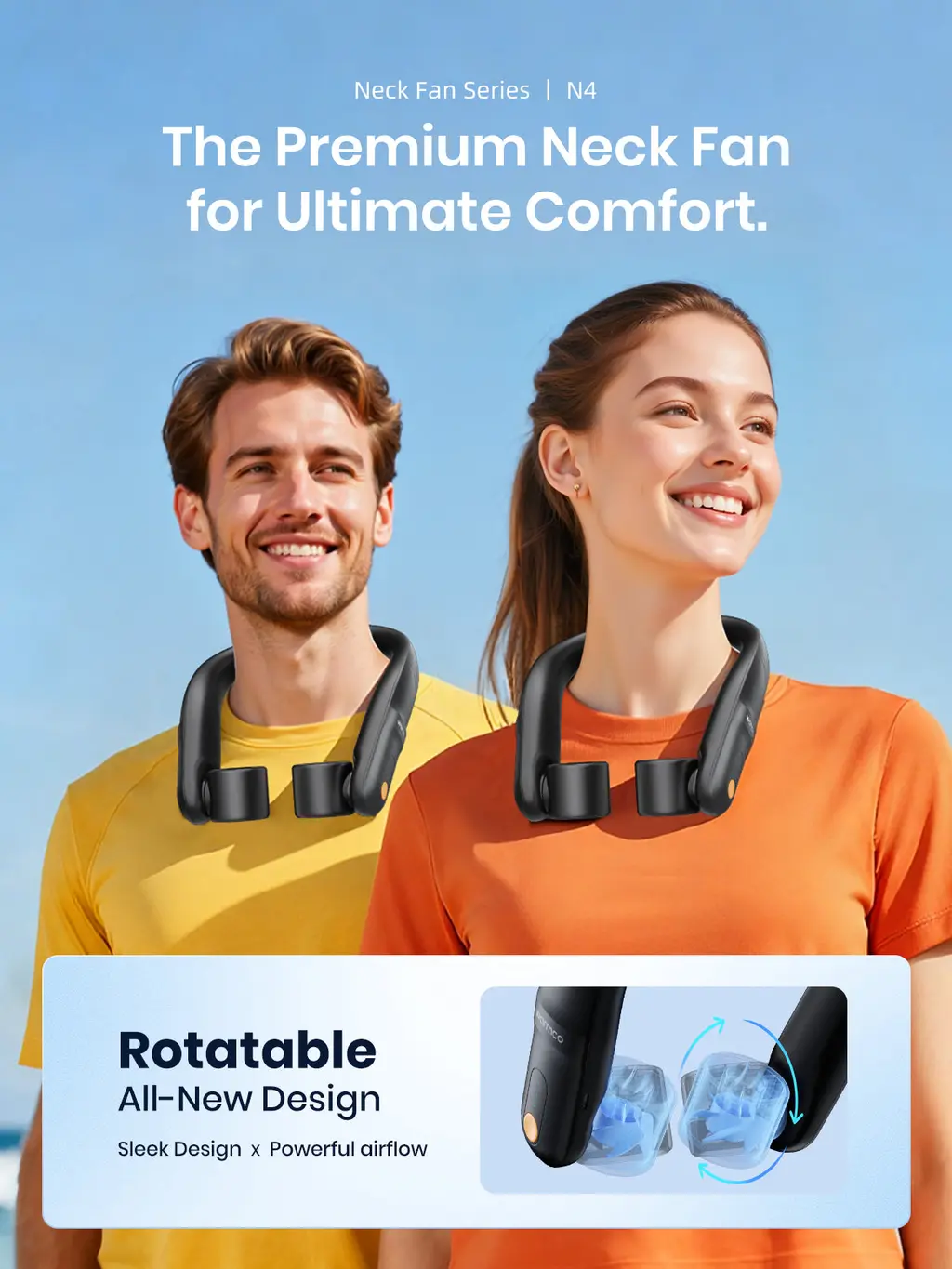 N4 Portable Neck Fan (5000mAh), view 2