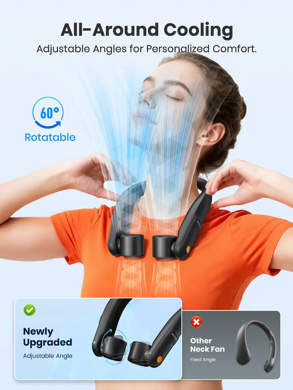 N4 Portable Neck Fan (5000mAh), view 4