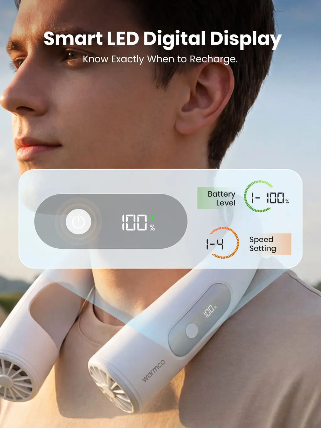 N1 Portable Neck Fan (10000mAh), view 4
