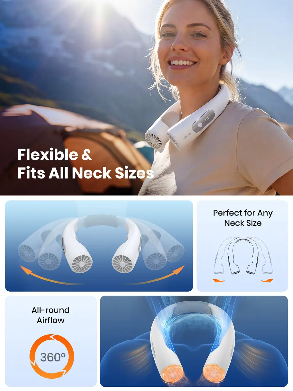 N1 Portable Neck Fan (10000mAh), view 6