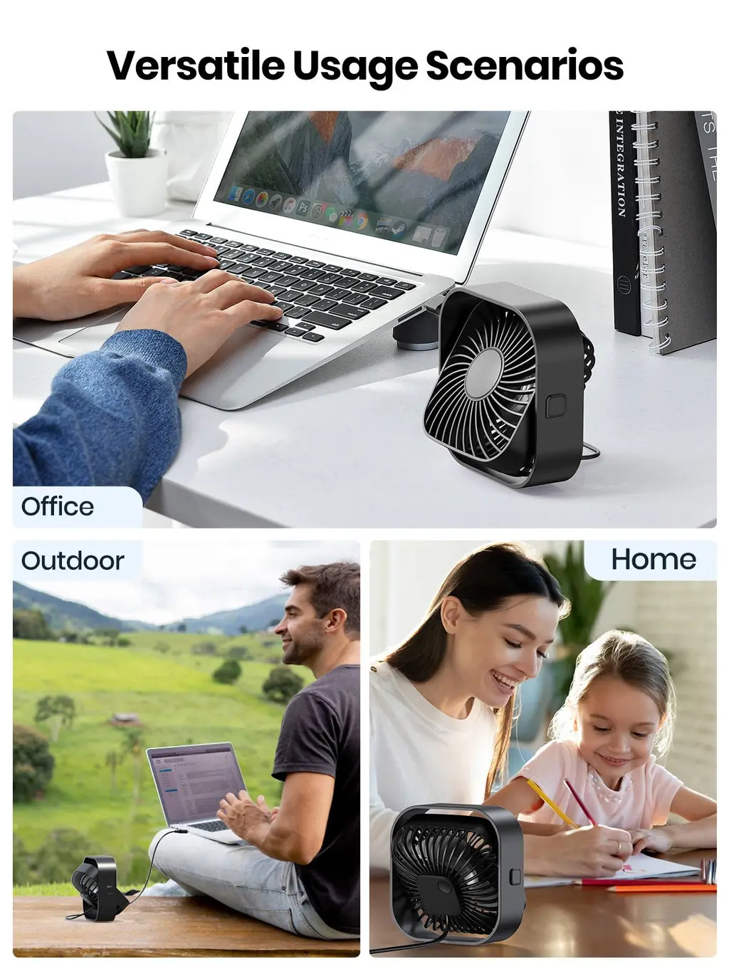 K51 Quiet USB Desk Fan, view 7