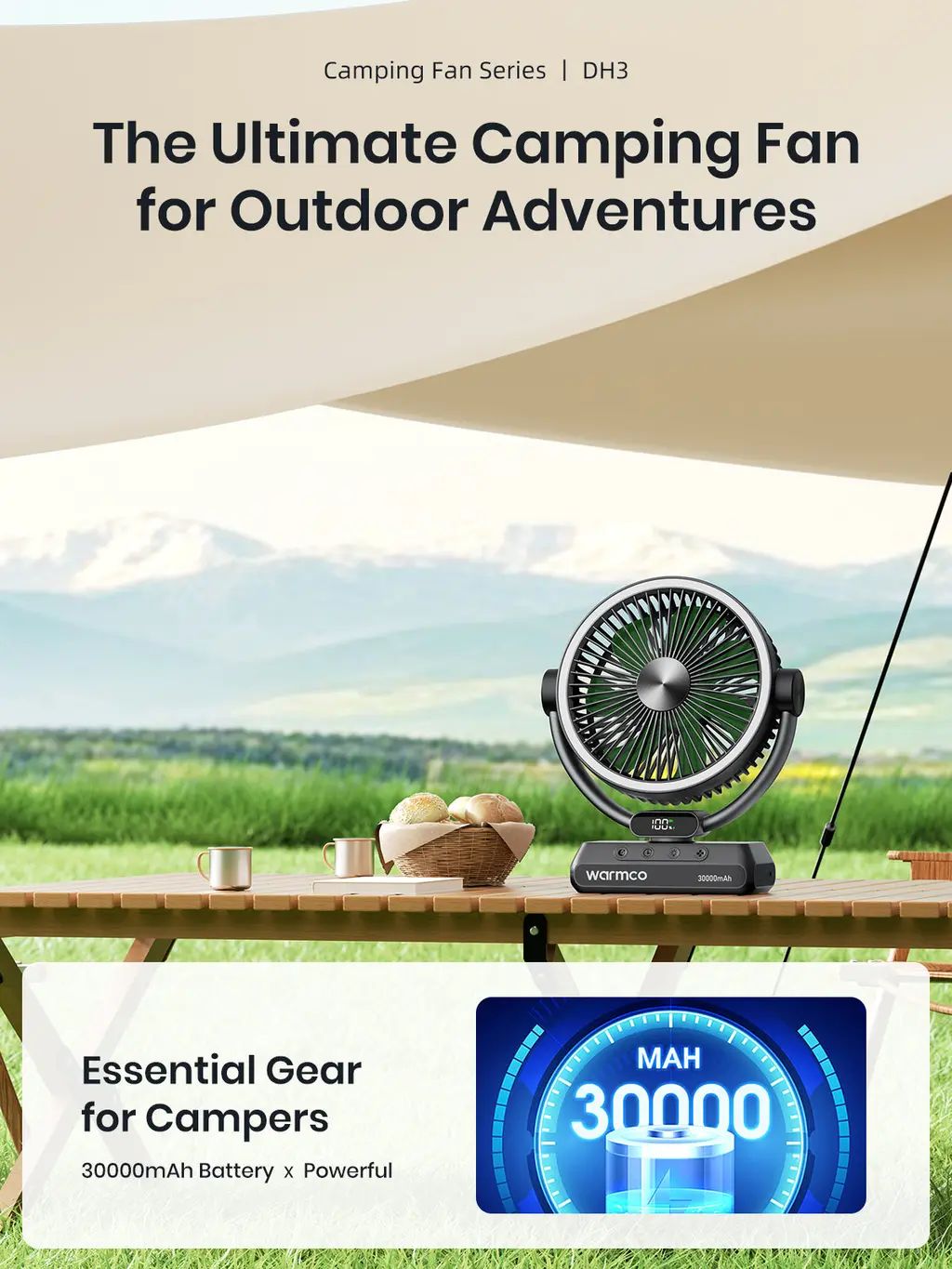 DH3 Camping Fan (30000mAh), view 2