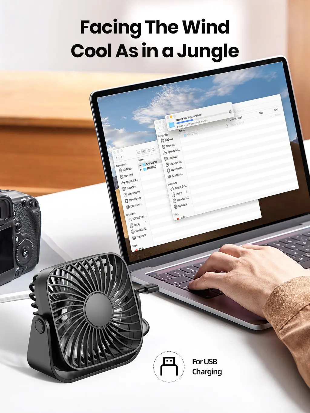 K52 Compact USB Desk Fan, view 4