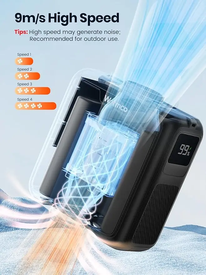 W1 Wearable Waist Fan (10000mAh), view 3