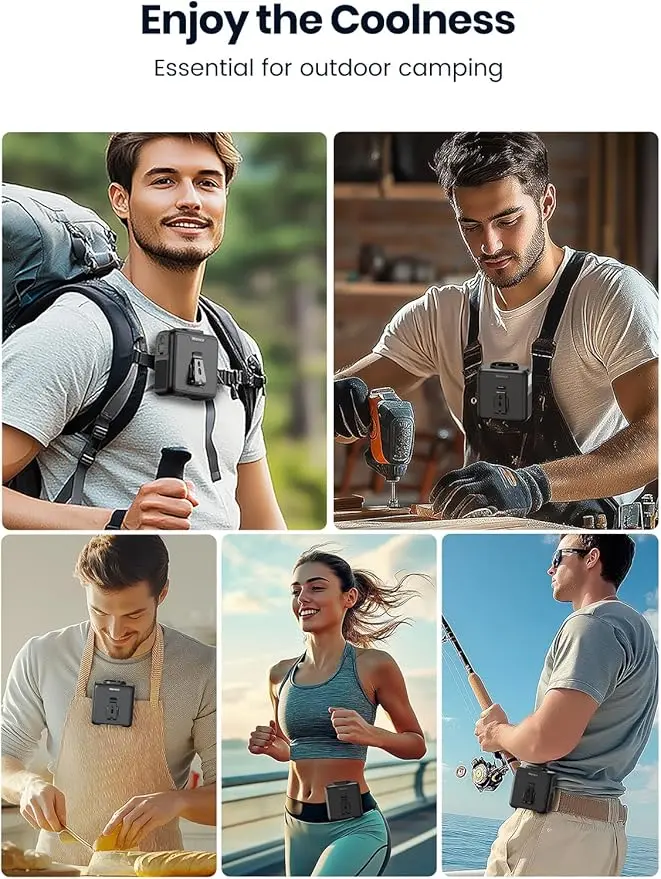 W1 Wearable Waist Fan (10000mAh), view 6