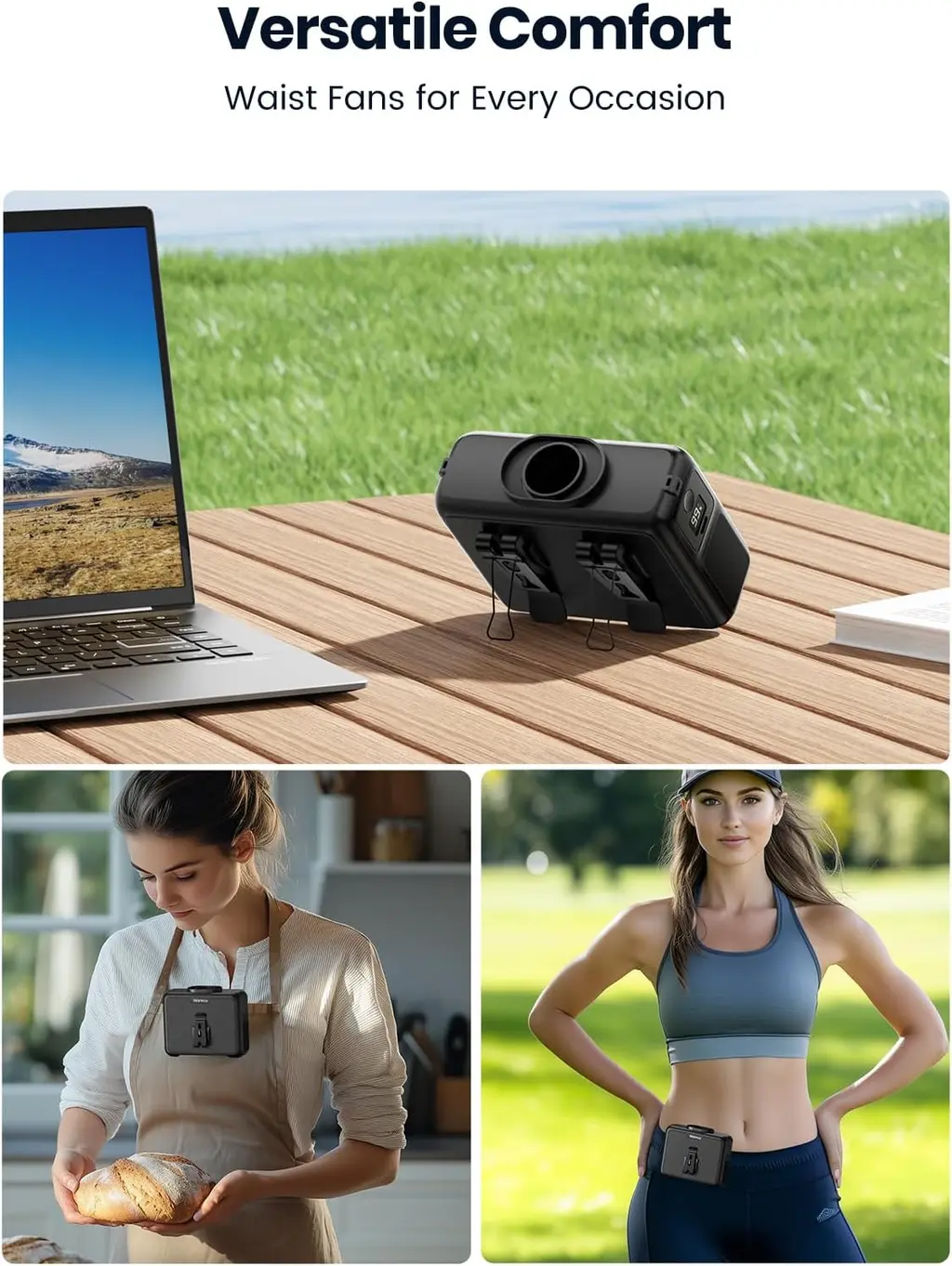 W2 Wearable Waist Fan (20000mAh), view 7