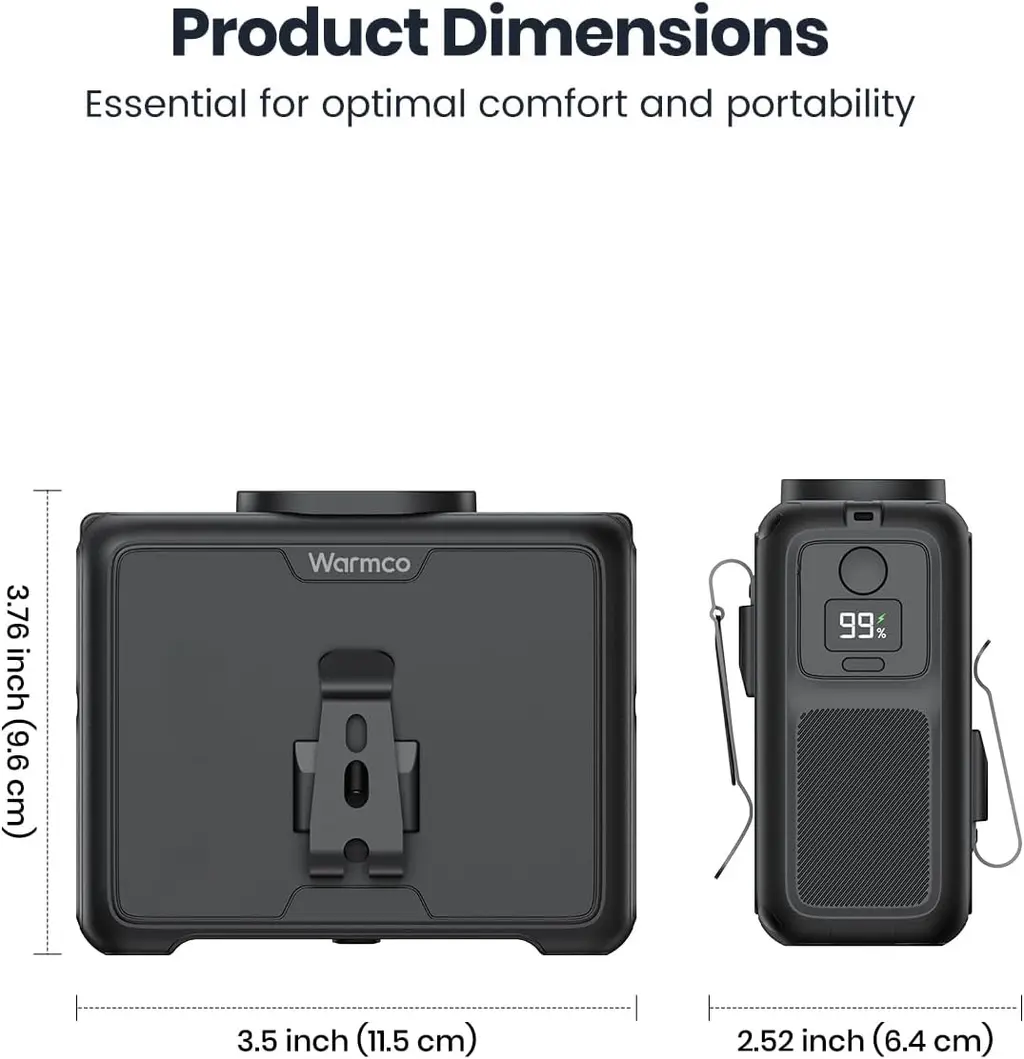 W2 Wearable Waist Fan (20000mAh), view 9