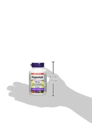Webber Naturals Magnesium 500 mg 60 Tablets Enhanced Absorption Mineral Supports Bone and — Vitamins