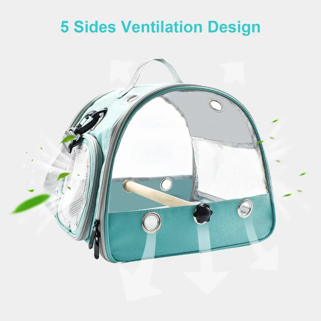 Wildox Bird Carrier Travel Cage Parrot,Portable Pet Bird Parrot green — Pet