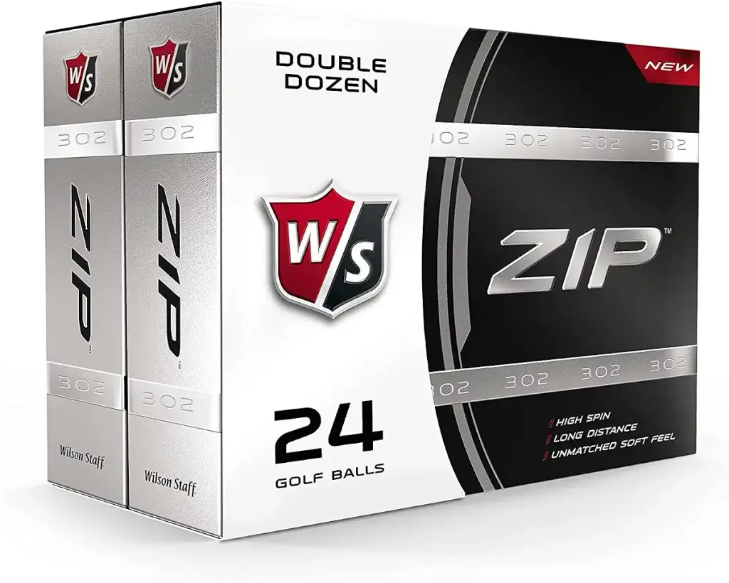Wilson Staff Zip Golf Balls (Pack of 24) 2 Count (Pack of 1) White
