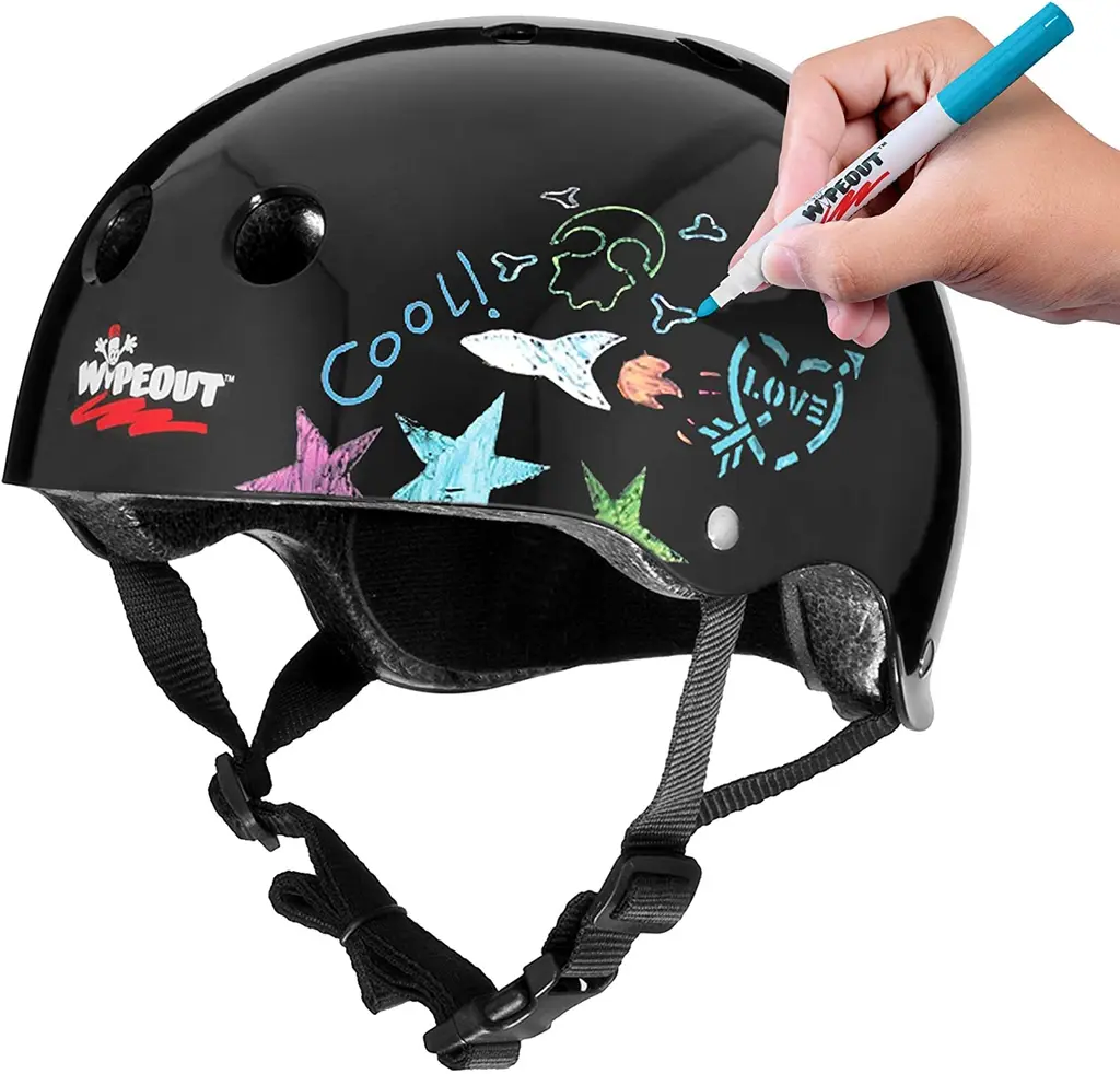Wipeout Skate-and-Skateboarding-Helmets Wipeout Helmet Black Large/Ages 8+