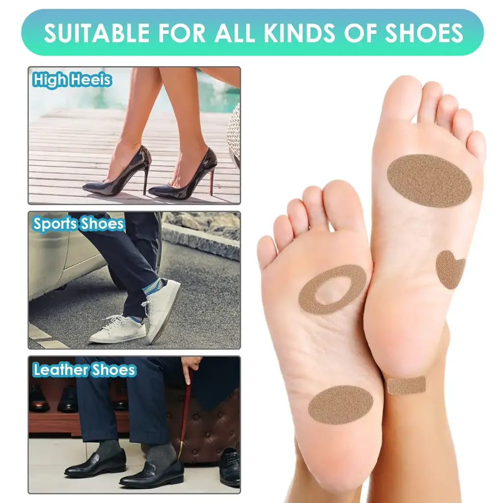 WLLHYF 10 Sheets Moleskin Tape Flannel Adhesive Pads, Moleskin for Feet Heel Stickers — Body Support