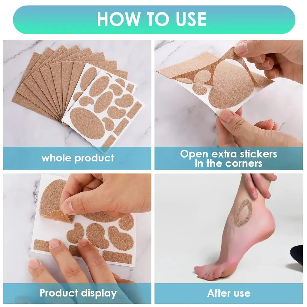 WLLHYF 10 Sheets Moleskin Tape Flannel Adhesive Pads, Moleskin for Feet Heel Stickers — Body Support