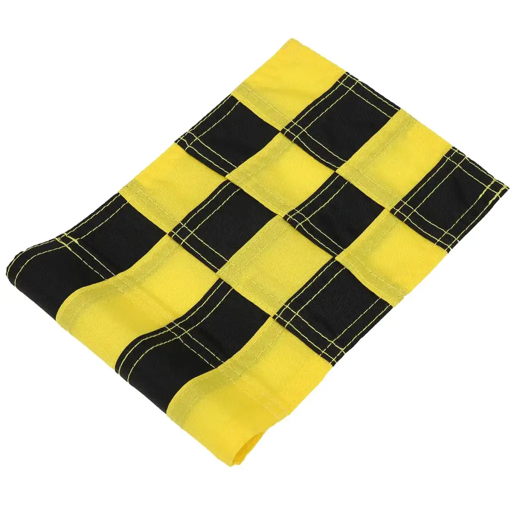 WNSC Golf Flag, Checkered Hole Pole Cup Flags, Nylon for Backyard Outdoor Black,Yellow — WNSC