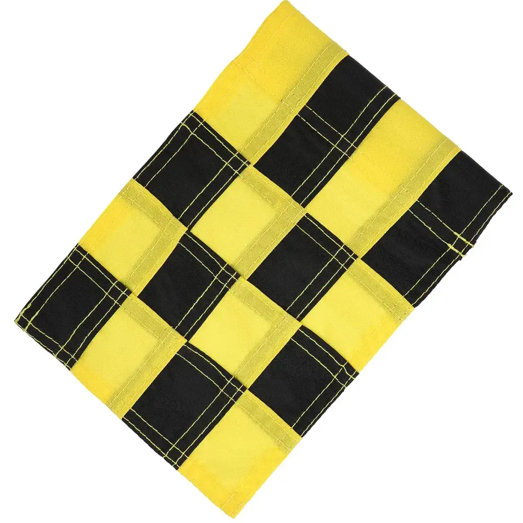 WNSC Golf Flag, Checkered Hole Pole Cup Flags, Nylon for Backyard Outdoor Black,Yellow — WNSC