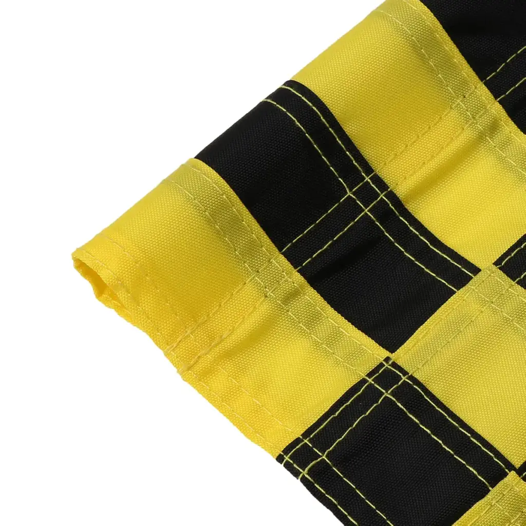 WNSC Golf Flag, Checkered Hole Pole Cup Flags, Nylon for Backyard Outdoor Black,Yellow — Golf