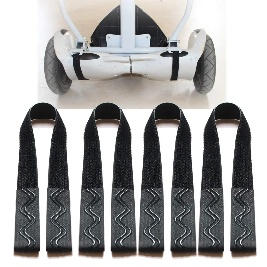 Woyeainy 4 Pack Adjustable Hoverboard Seat Attachment Straps .Replacement Extra Straps for Kart Accessories Hoverboard Kart Replacement Straps with Wavy Gel