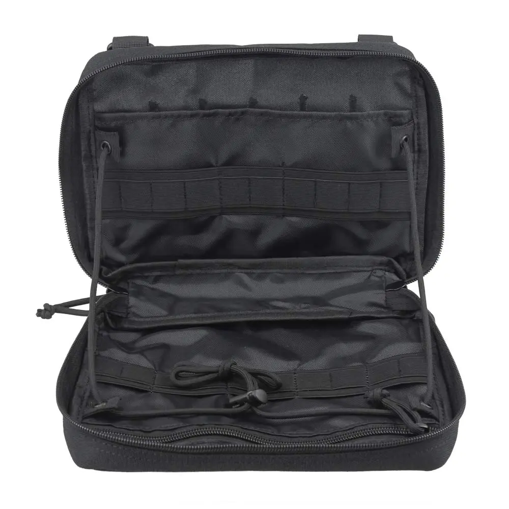 WYNEX Tactical Admin Molle Pouch Medical EDC EMT Utility Bag Shell Design Attachment Pouches 1000D Nylon Hiking Belt Bags Waterproof Black