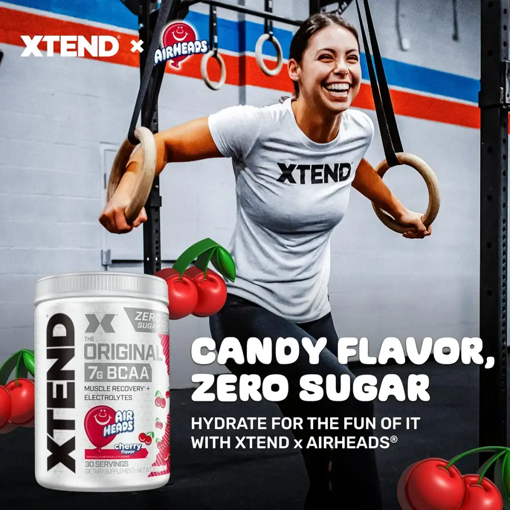 XTEND Original BCAA Powder Airheads Candy Flavor 7g BCAA and 2.5g L-Glutamine Sugar Free — Sports Nutrition