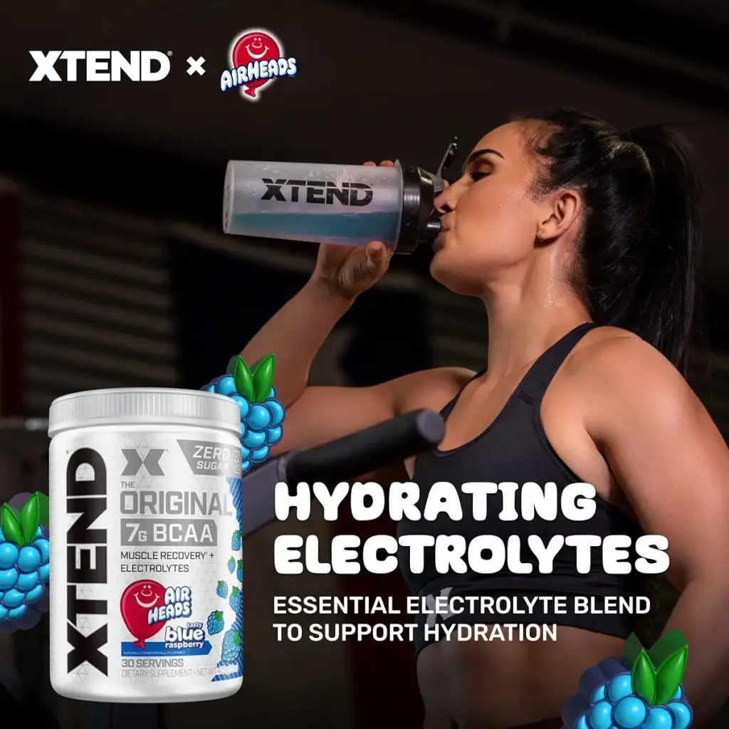 XTEND Original BCAA Powder Airheads Candy Flavor 7g BCAA and 2.5g L-Glutamine Sugar Free — Powder