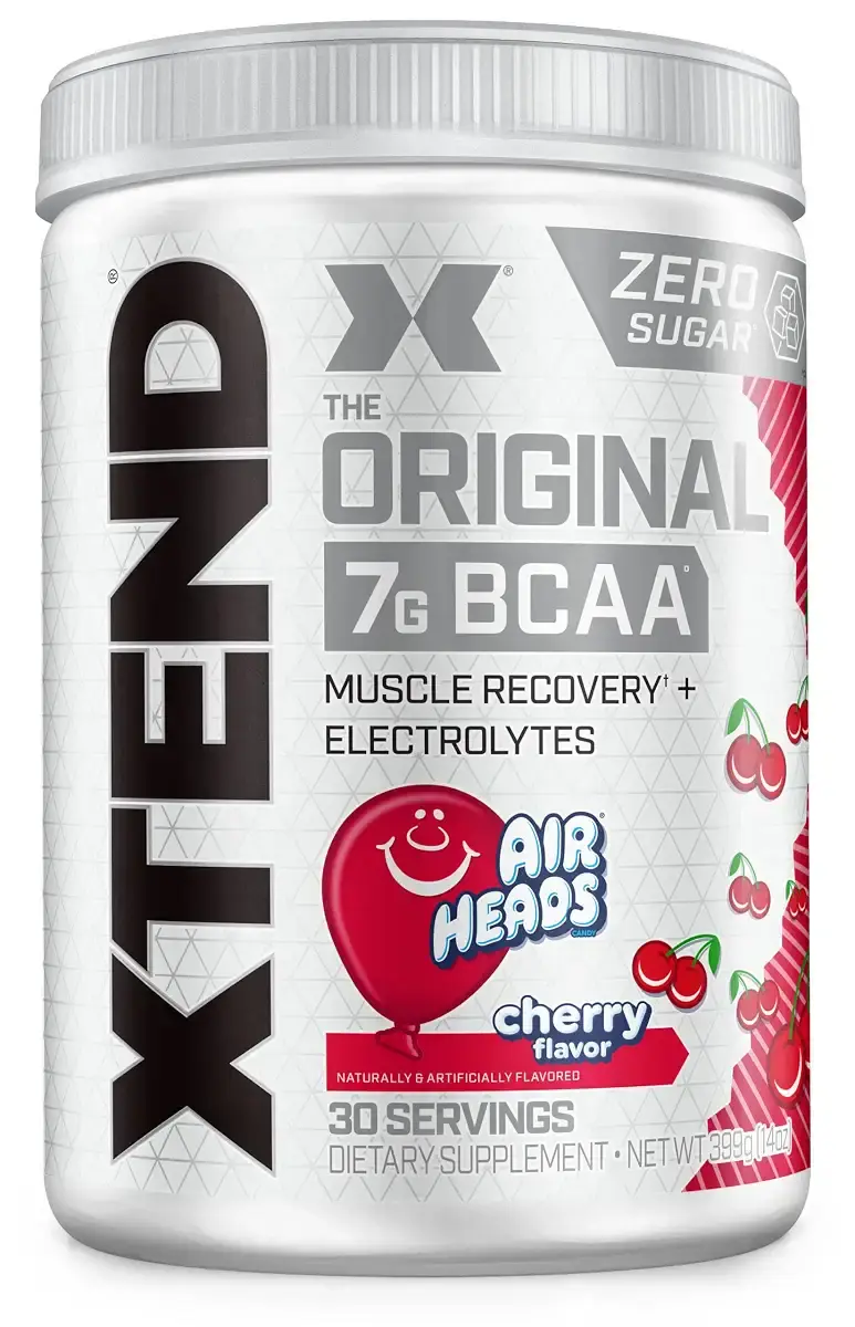 XTEND Original BCAA Powder Airheads Cherry | ZERO CARB ZERO SUGAR - Post Workout Muscle Recovery Drink with Amino Acids - 7g