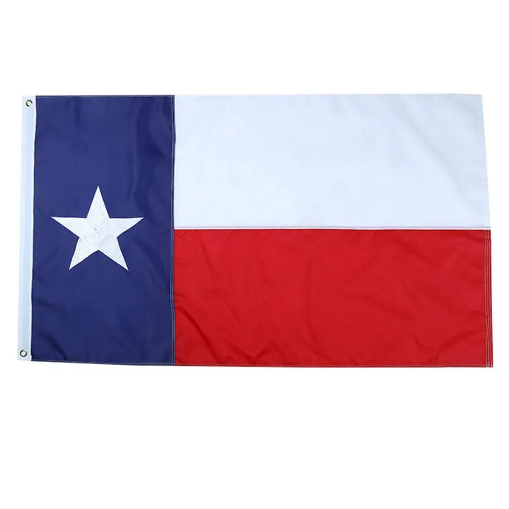 Yafeco Texas State Sewn Boat Flag, 12 x 18 inch Yacht Boat Ensign Nautical US American Flag Fully with Sewn Stripes, Embroidered Stars and Brass Grommets