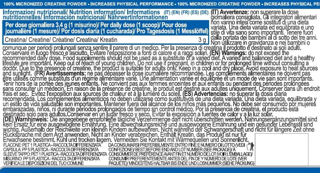 YAMAMOTO NUTRITION CreaPOWDER 500 grams Creatine Monohydrate Increase Physical Performance — 500 g