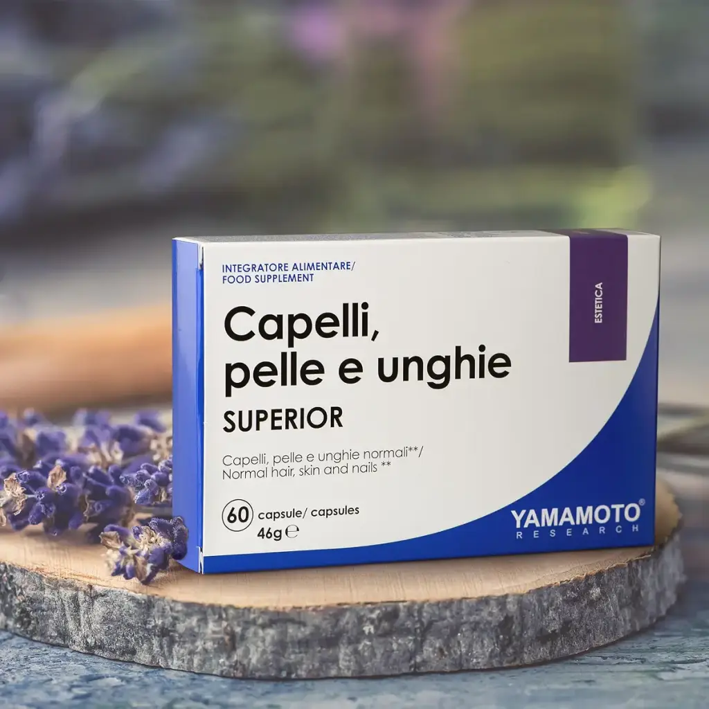 YAMAMOTO RESEARCH Capelli pelle e unghie SUPERIOR 60 Capsules to maintain healthy and — pack of 60