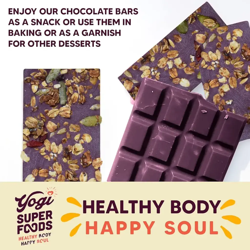 Yogi Super Foods Vegan White Chocolate Acai Bar Healthy & Organic for Energy Boost made — Yogi Super Foods