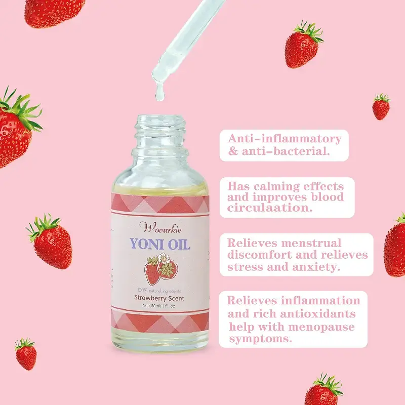 Yoni Essential Oil for Women Set of 3 100% Natural Feminine Oil Intimate Deodorant for — 1 fl oz
