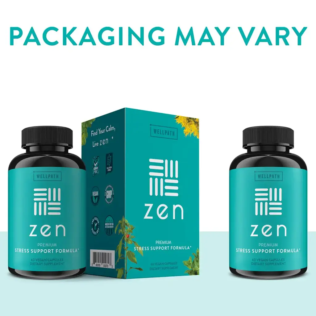 Zen Anxiety and Stress Relief Supplement - Premium Herbal Formula Supporting Calm Mood — Vitamins